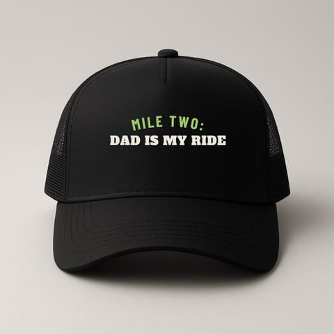 Dad Is My Ride trucker hat, Black