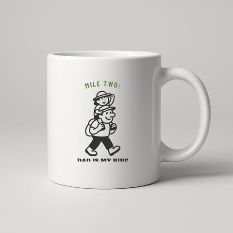 Dad Is My Ride mug, White