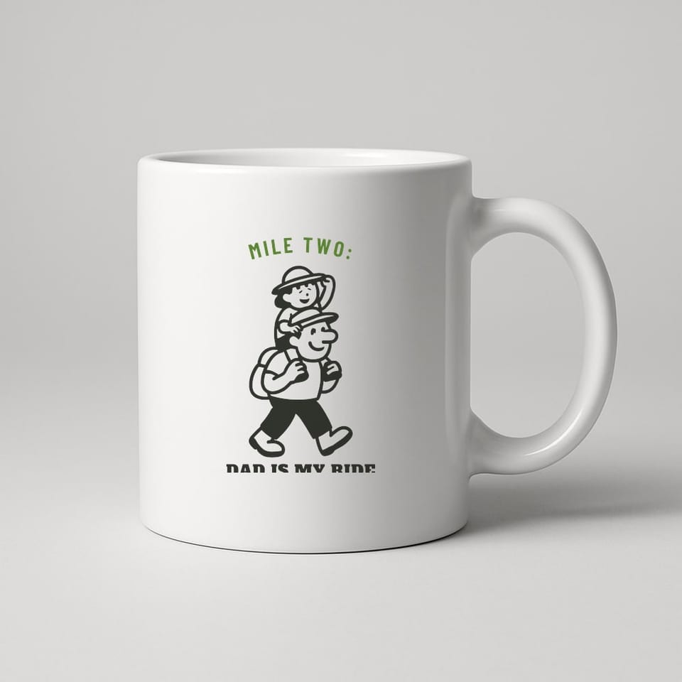 Dad Is My Ride mug, White