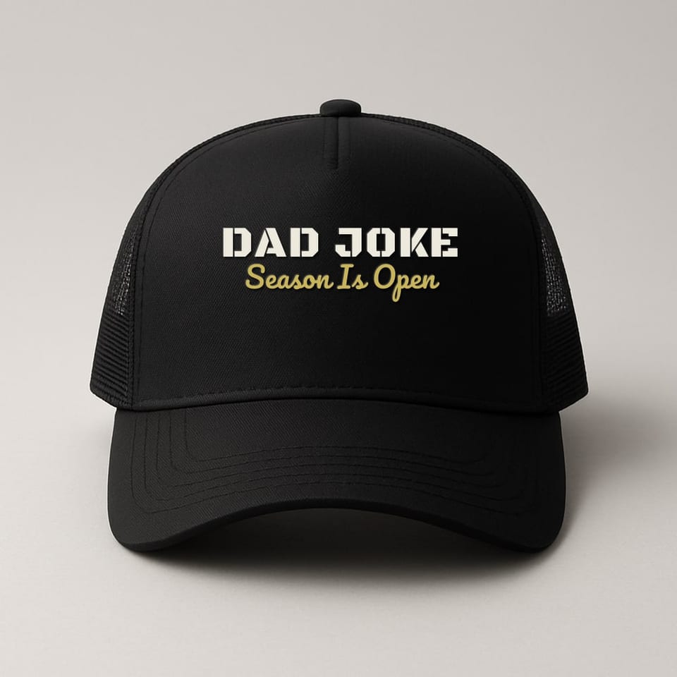 Dad Joke Season trucker hat, Black