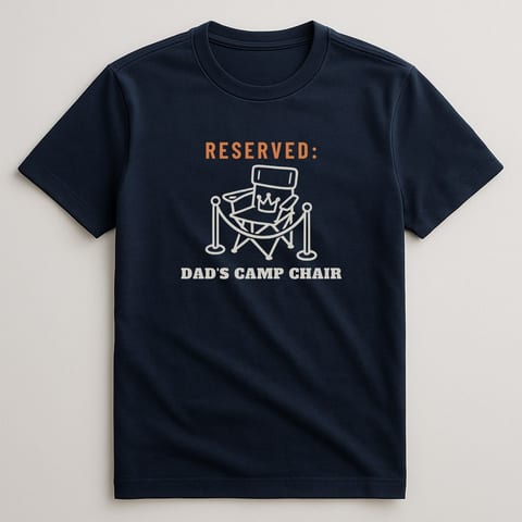 Dad's Camp Chair, Reserved tee, Navy