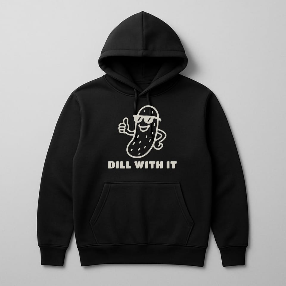 Dill With It hoodie, Black