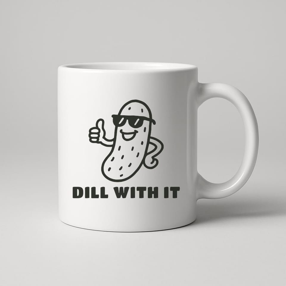 Dill With It mug, White