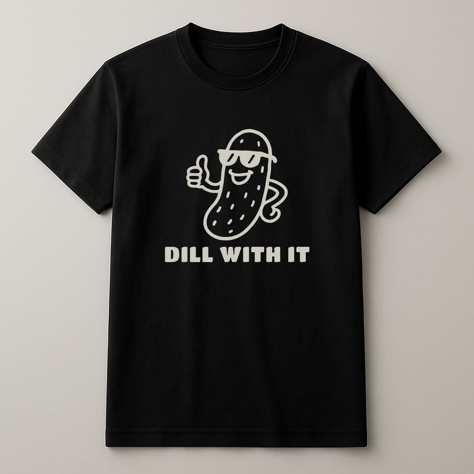 Dill With It tee, Black