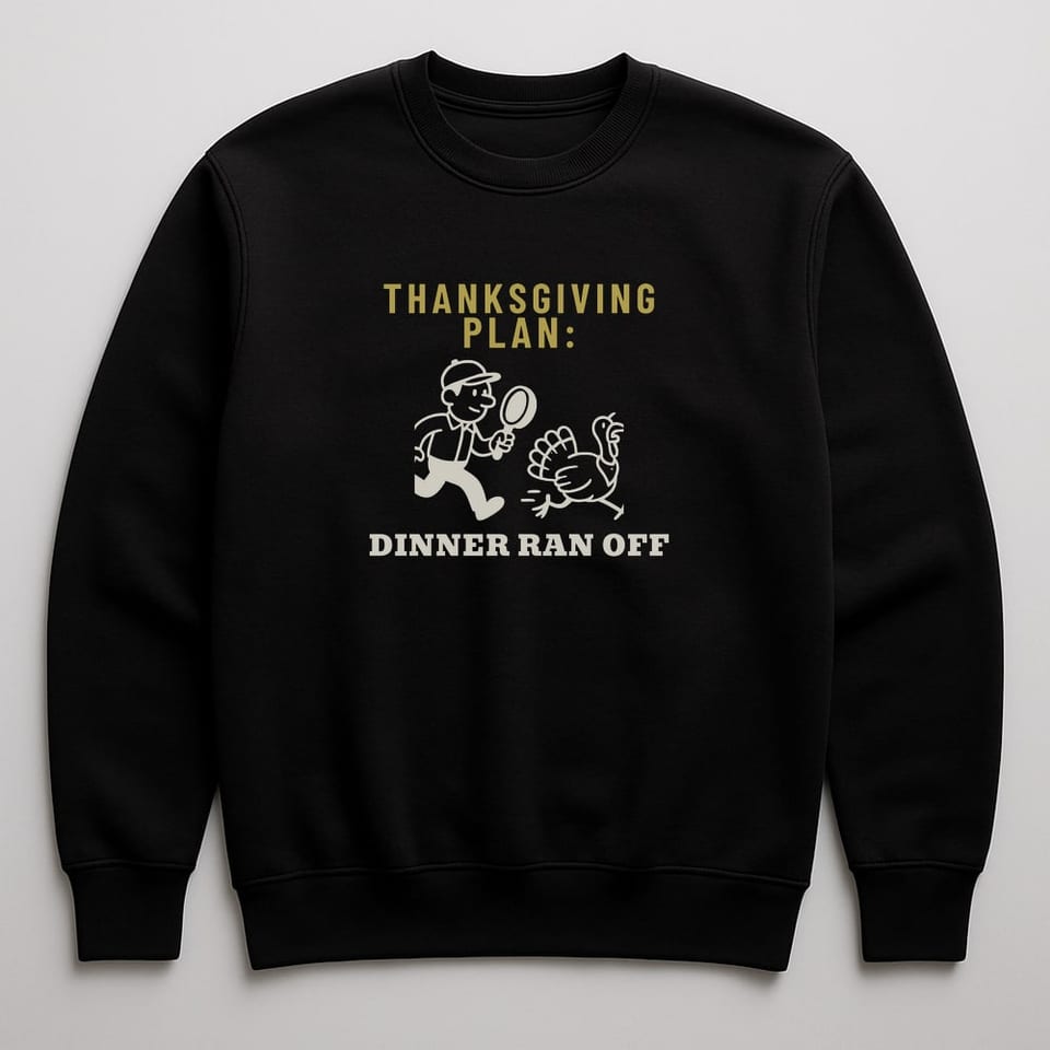 Dinner Ran Off sweatshirt, Black