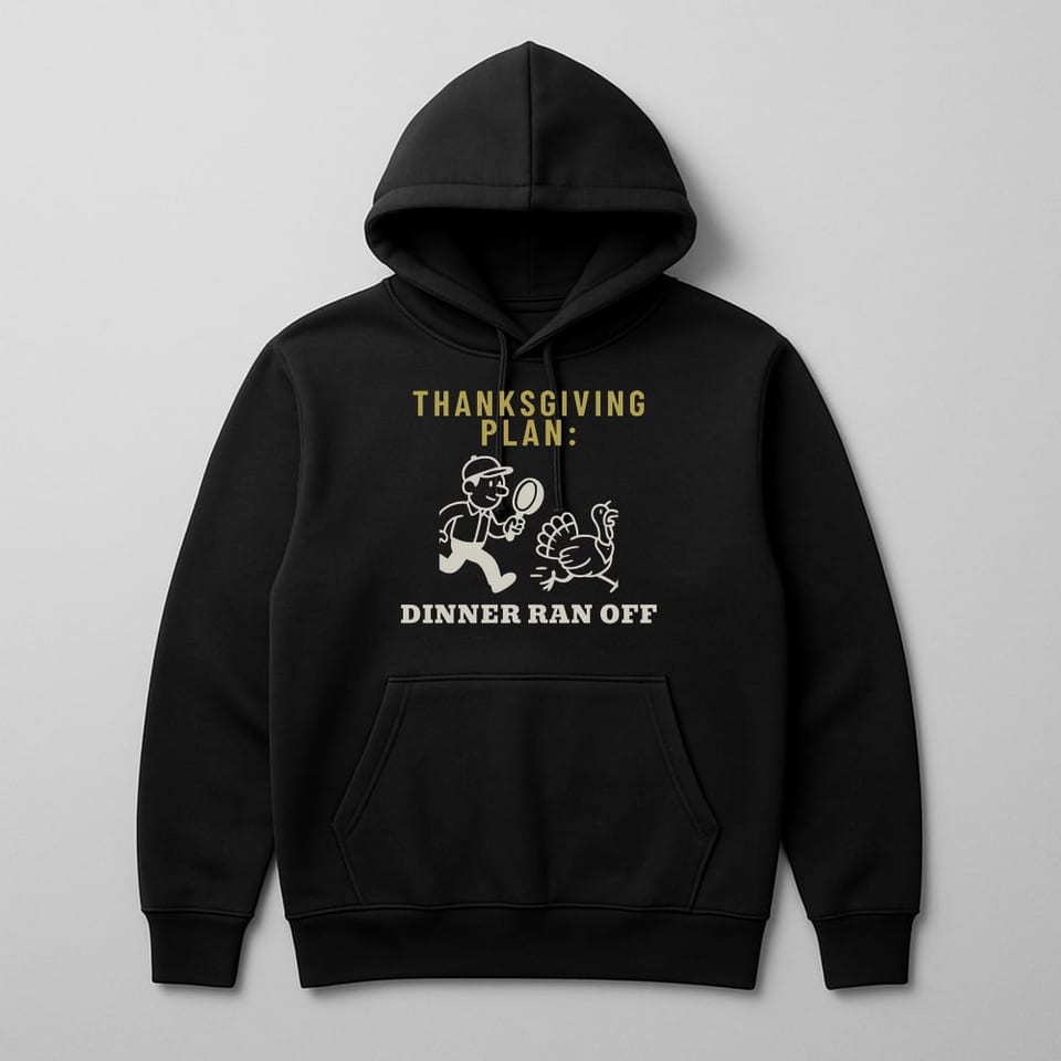 Dinner Ran Off hoodie, Black