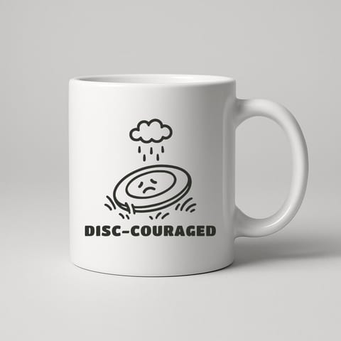 Disc-Couraged mug, White