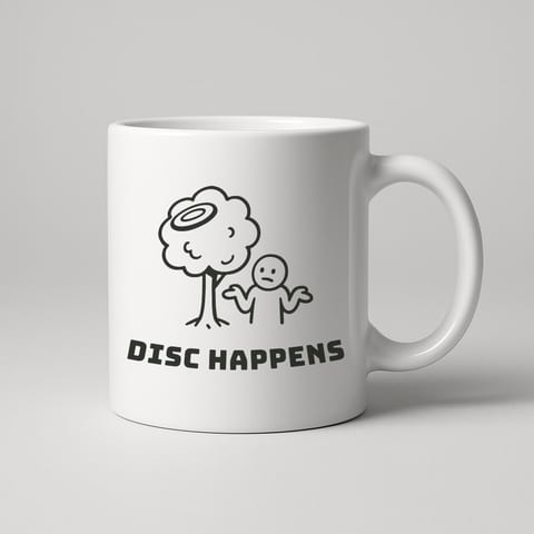 Disc Happens mug, White