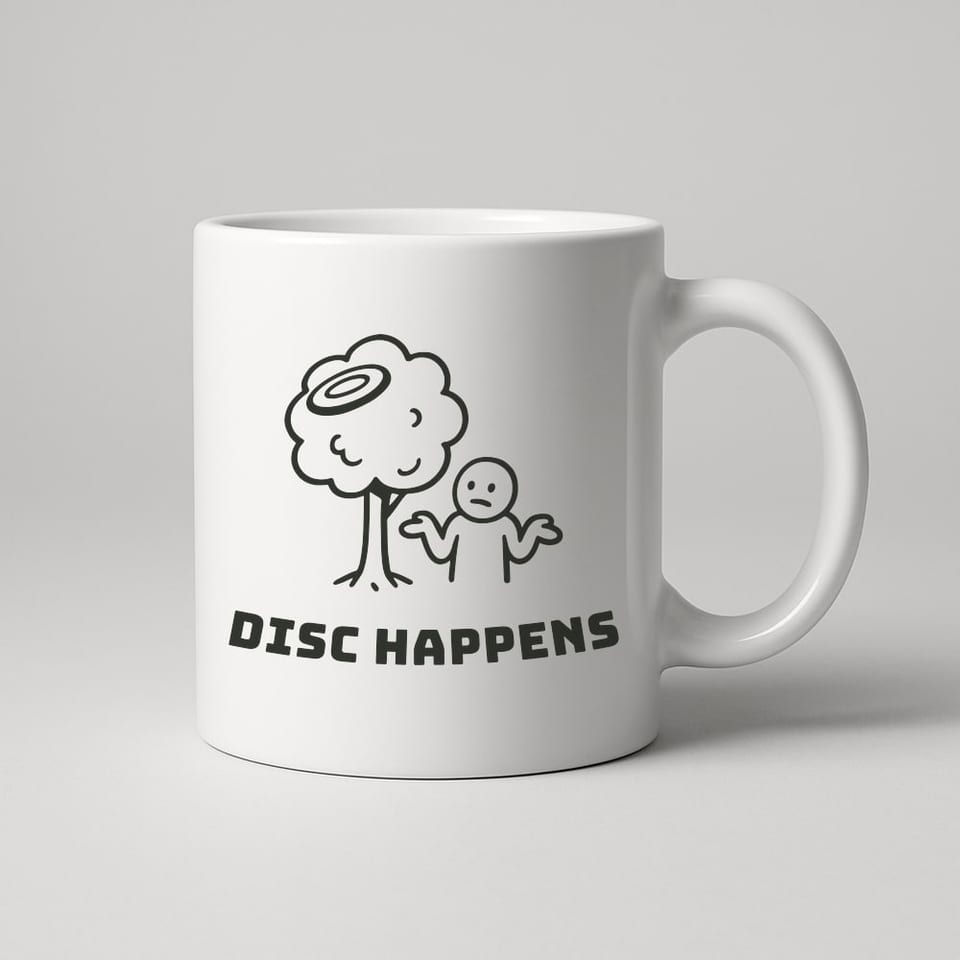 Disc Happens mug, White