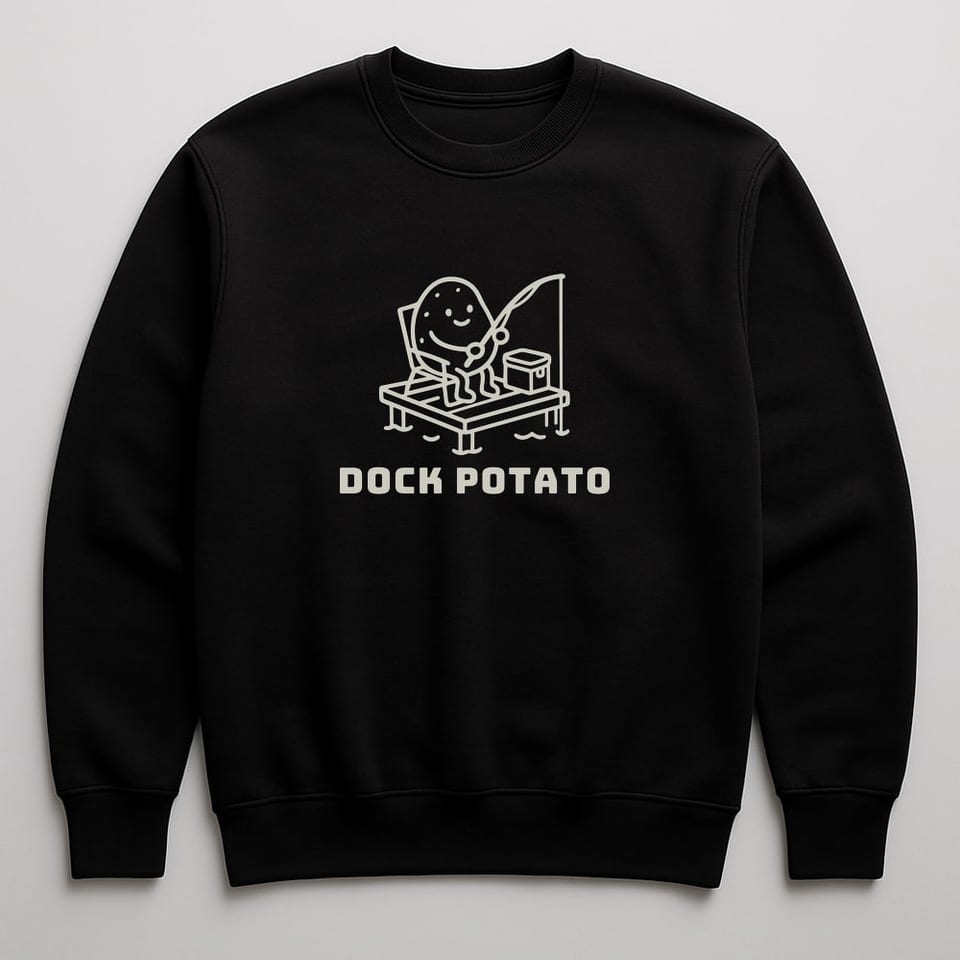Dock Potato sweatshirt, Black