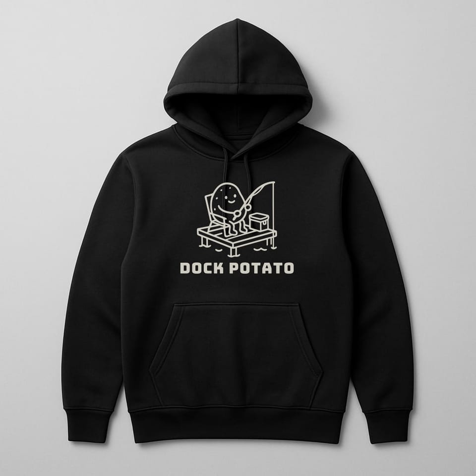 Dock Potato hoodie, Black