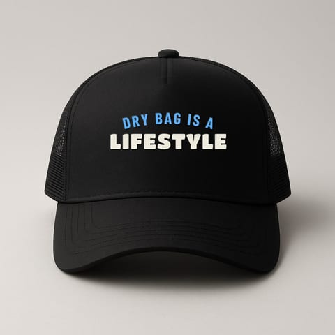 Dry Bag Is a Lifestyle trucker hat, Black