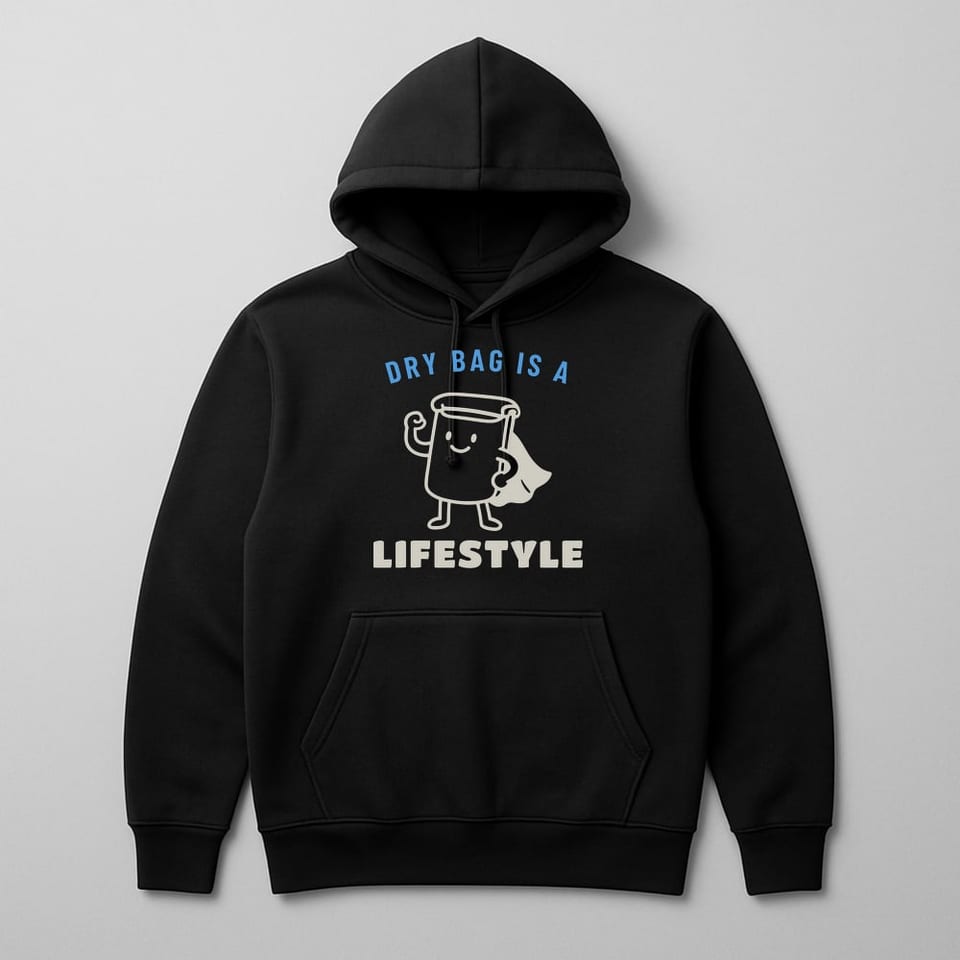 Dry Bag Is a Lifestyle hoodie, Black