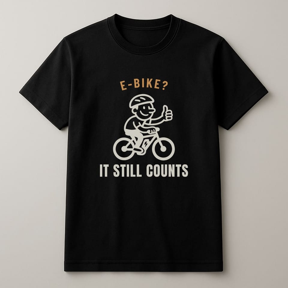 E-Bike? It Still Counts tee, Black