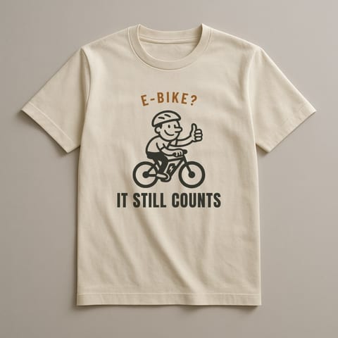 E-Bike? It Still Counts tee, Natural