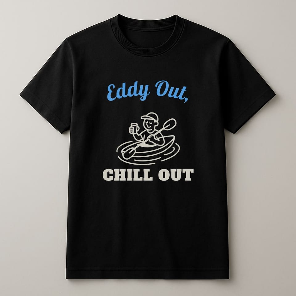 Eddy Out, Chill Out tee, Black