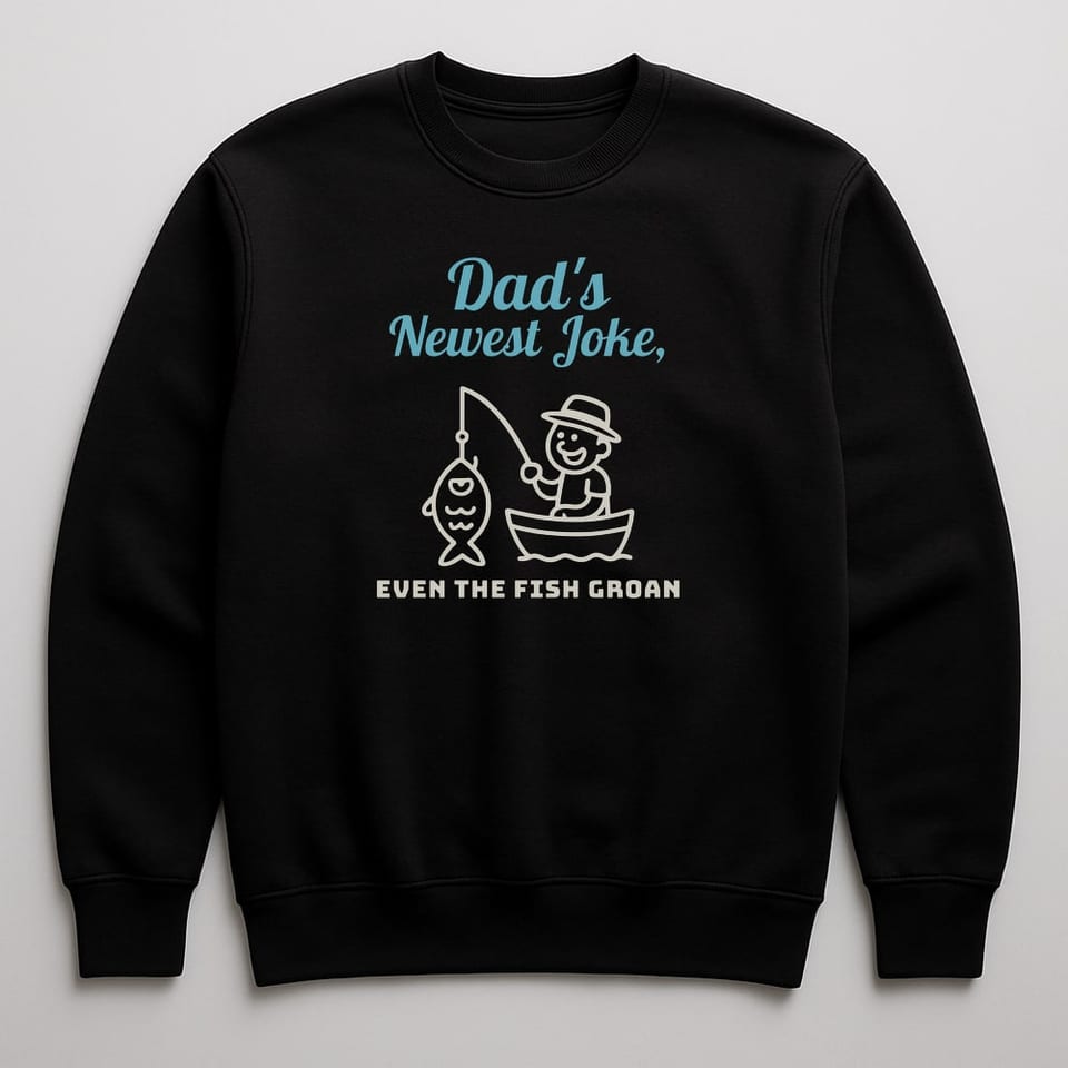 Even the Fish Groan sweatshirt, Black