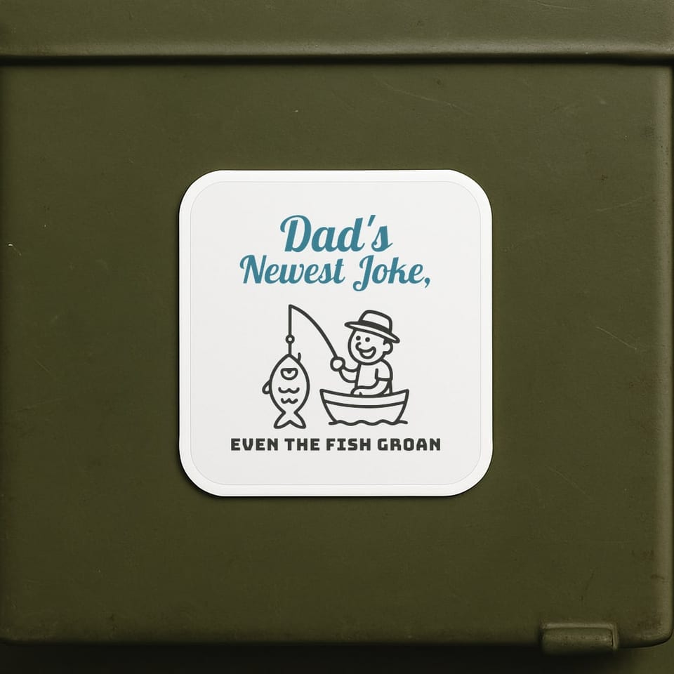 Even the Fish Groan sticker, White