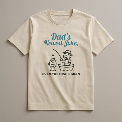 Even the Fish Groan tee, Natural