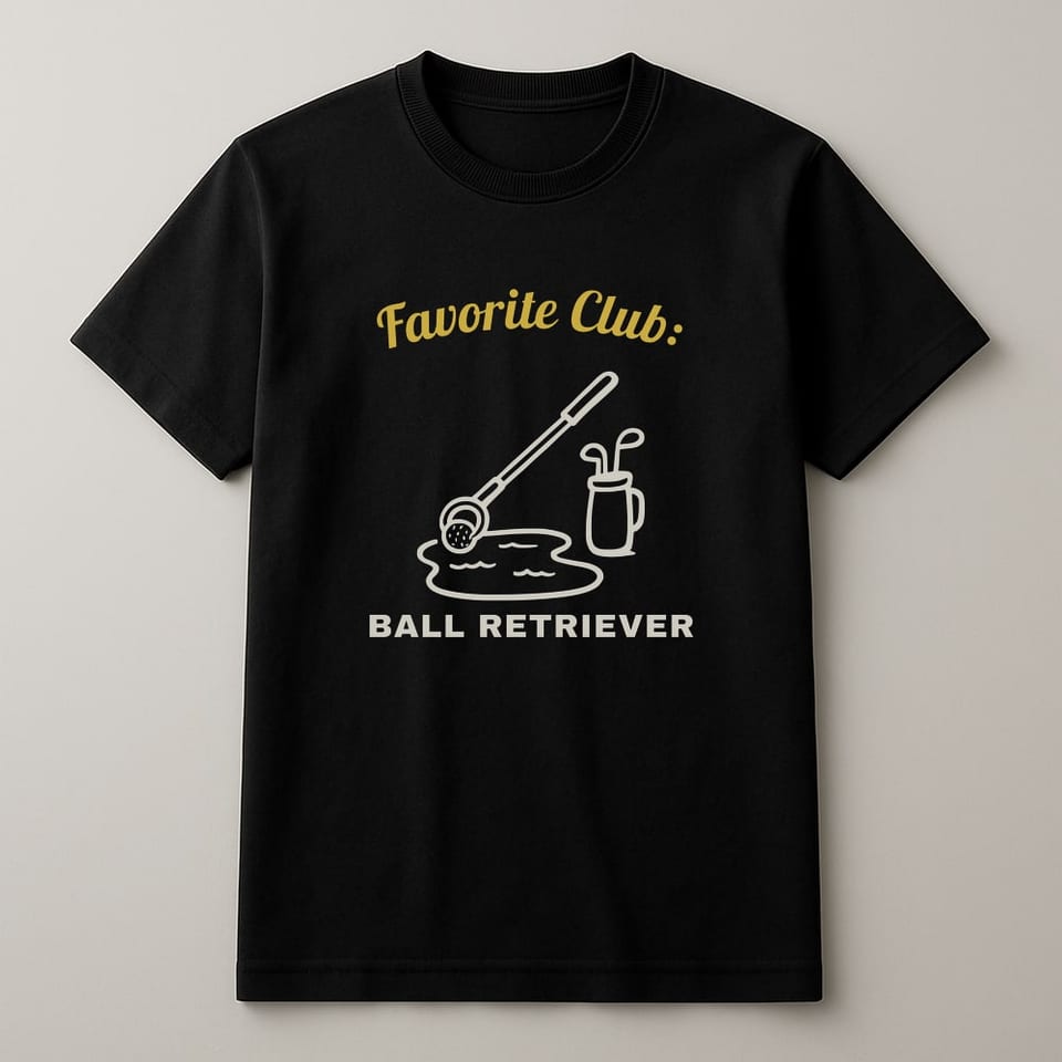 Favorite Club: Ball Retriever tee, Black
