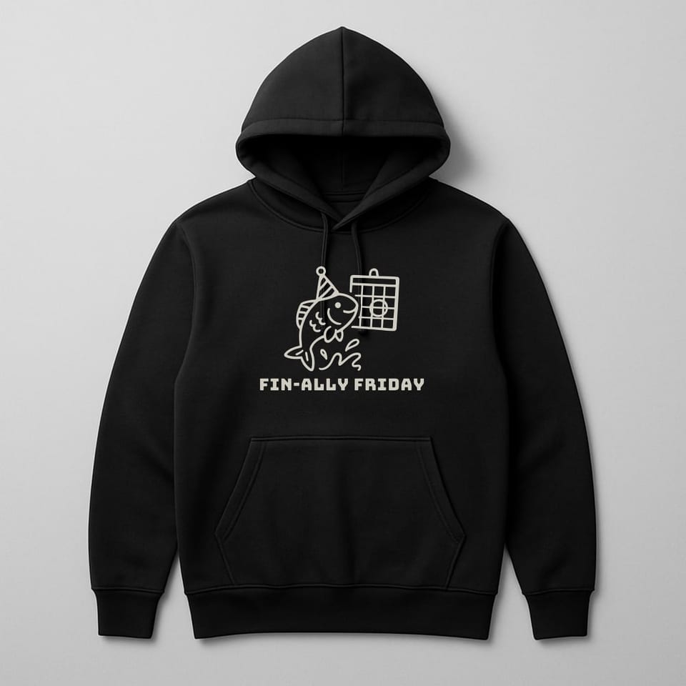 Fin-ally Friday hoodie, Black
