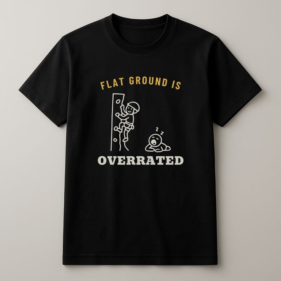 Flat Ground Is Overrated tee, Black