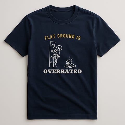 Flat Ground Is Overrated tee, Navy
