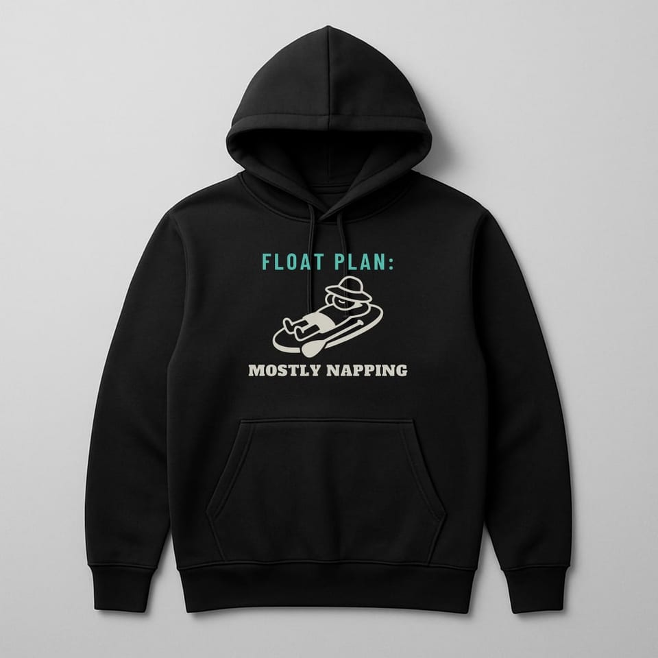 Float Plan: Mostly Napping hoodie, Black