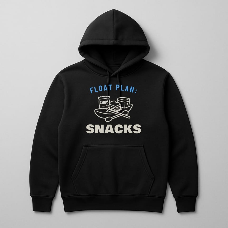Float Plan: Snacks hoodie, Black