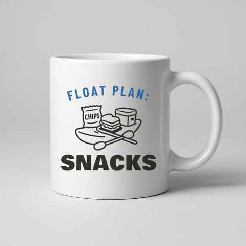Float Plan: Snacks mug, White