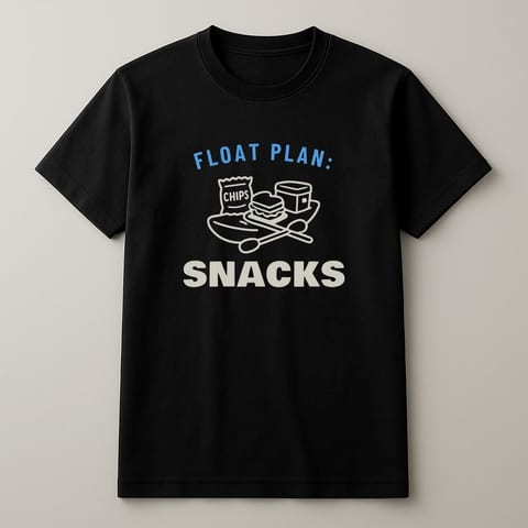 Float Plan: Snacks tee, Black