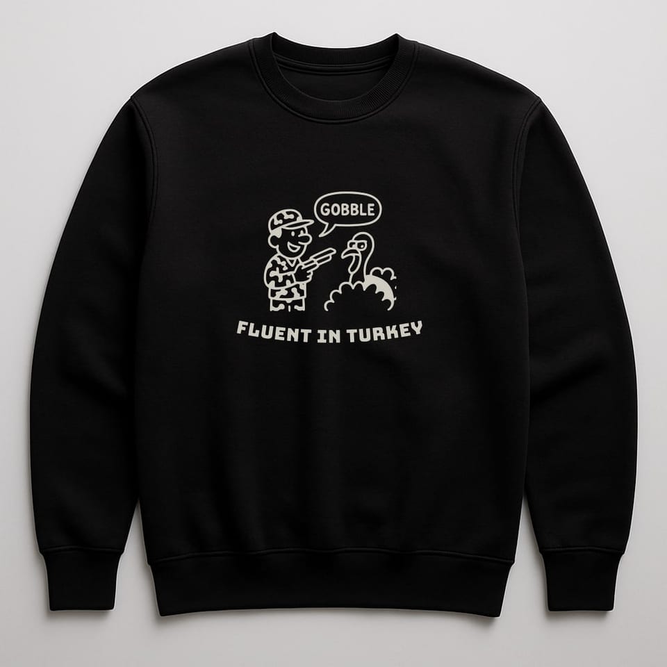 Fluent in Turkey sweatshirt, Black