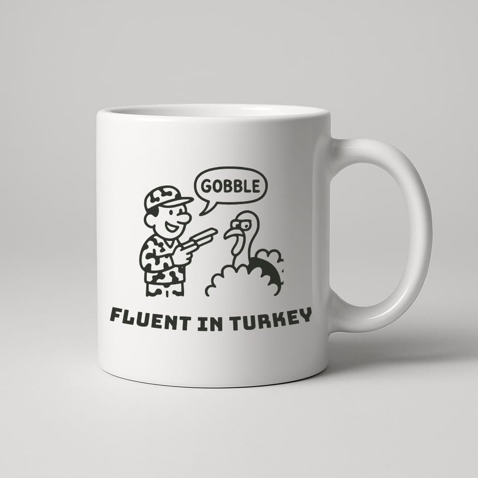 Fluent in Turkey mug, White