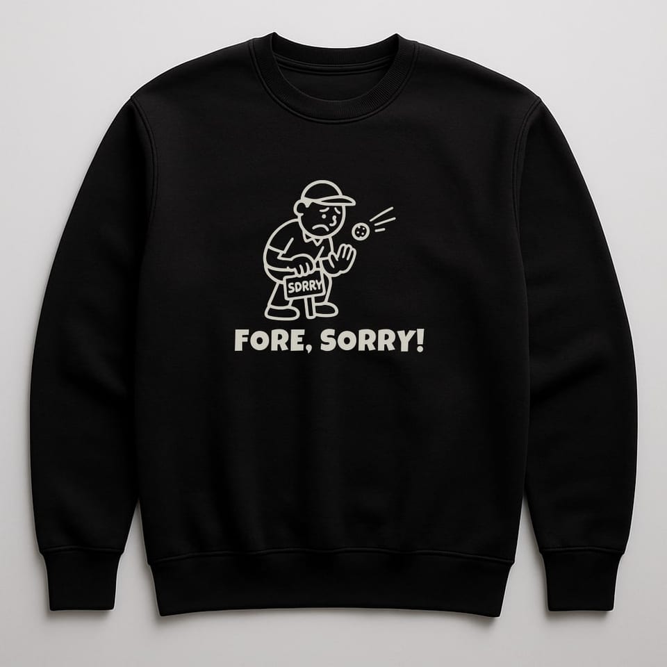 Fore, Sorry! sweatshirt, Black