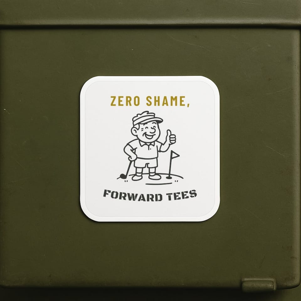 Forward Tees, Zero Shame sticker, White