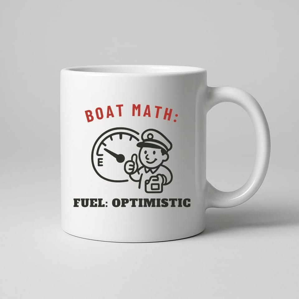 Fuel Gauge: Optimistic mug, White