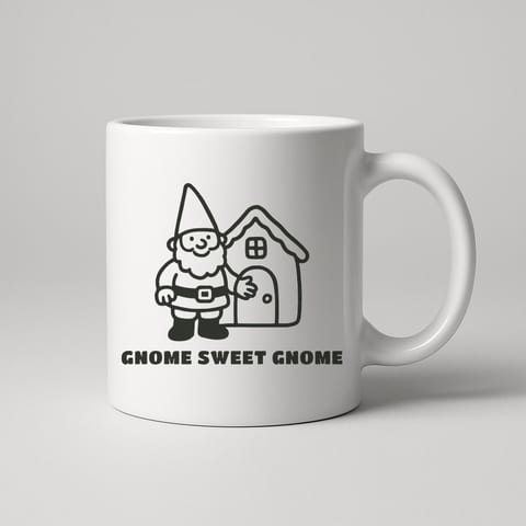 Gnome Sweet Gnome mug, White