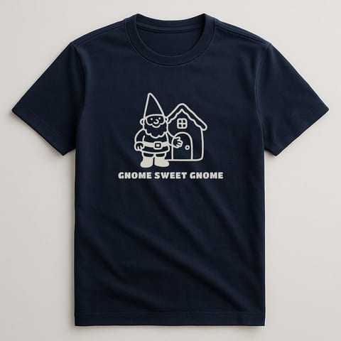 Gnome Sweet Gnome tee, Navy