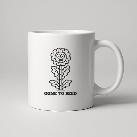 Gone to Seed mug, White