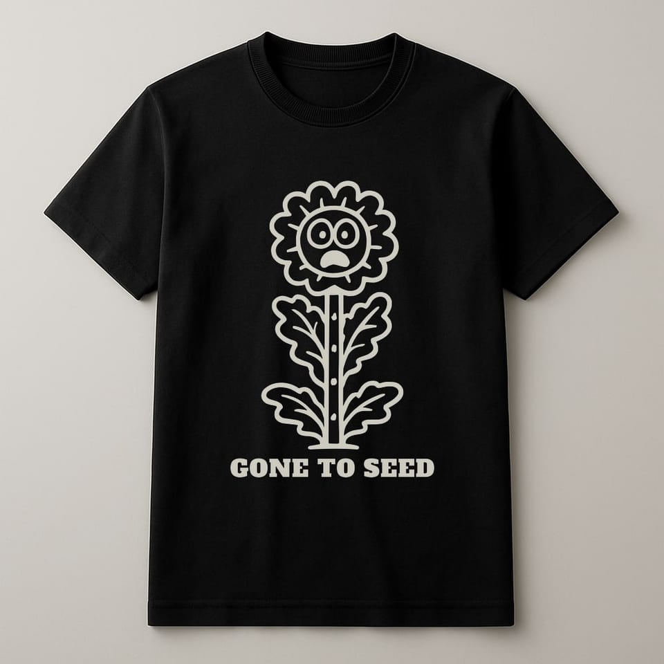 Gone to Seed tee, Black