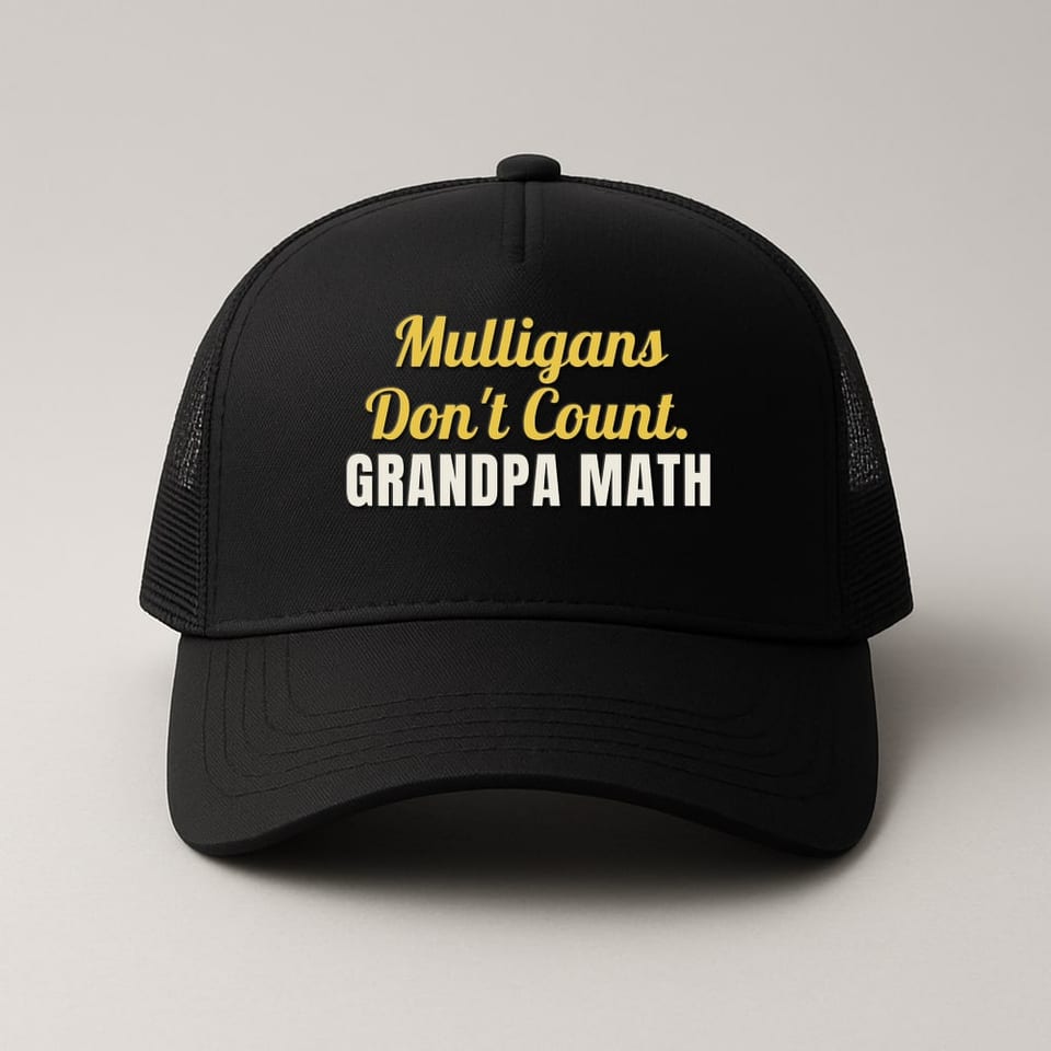 Grandpa Math trucker hat, Black