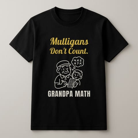 Grandpa Math tee, Black