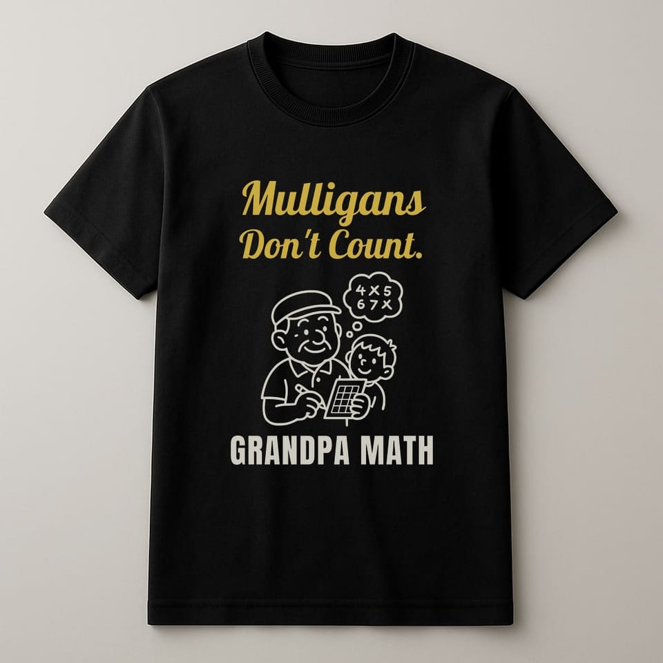 Grandpa Math tee, Black