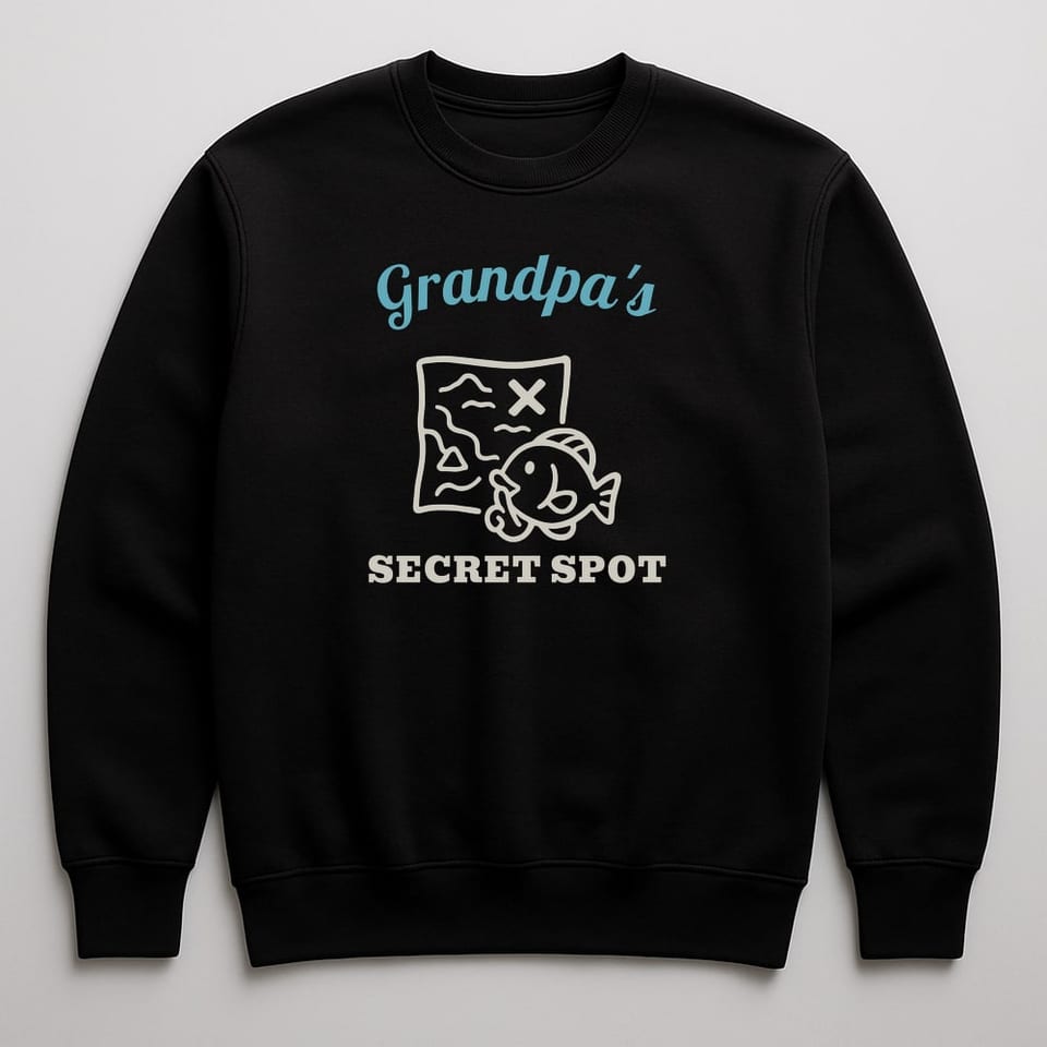 Grandpa's Secret Spot sweatshirt, Black