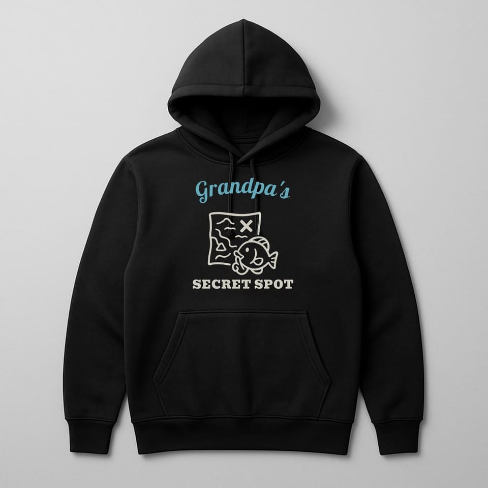 Grandpa's Secret Spot hoodie, Black