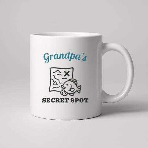 Grandpa's Secret Spot mug, White