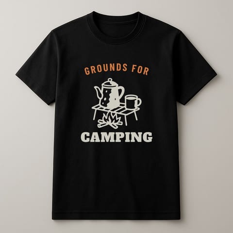 Grounds for Camping tee, Black