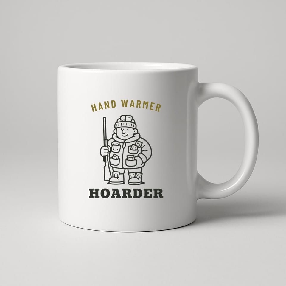 Hand Warmer Hoarder mug, White