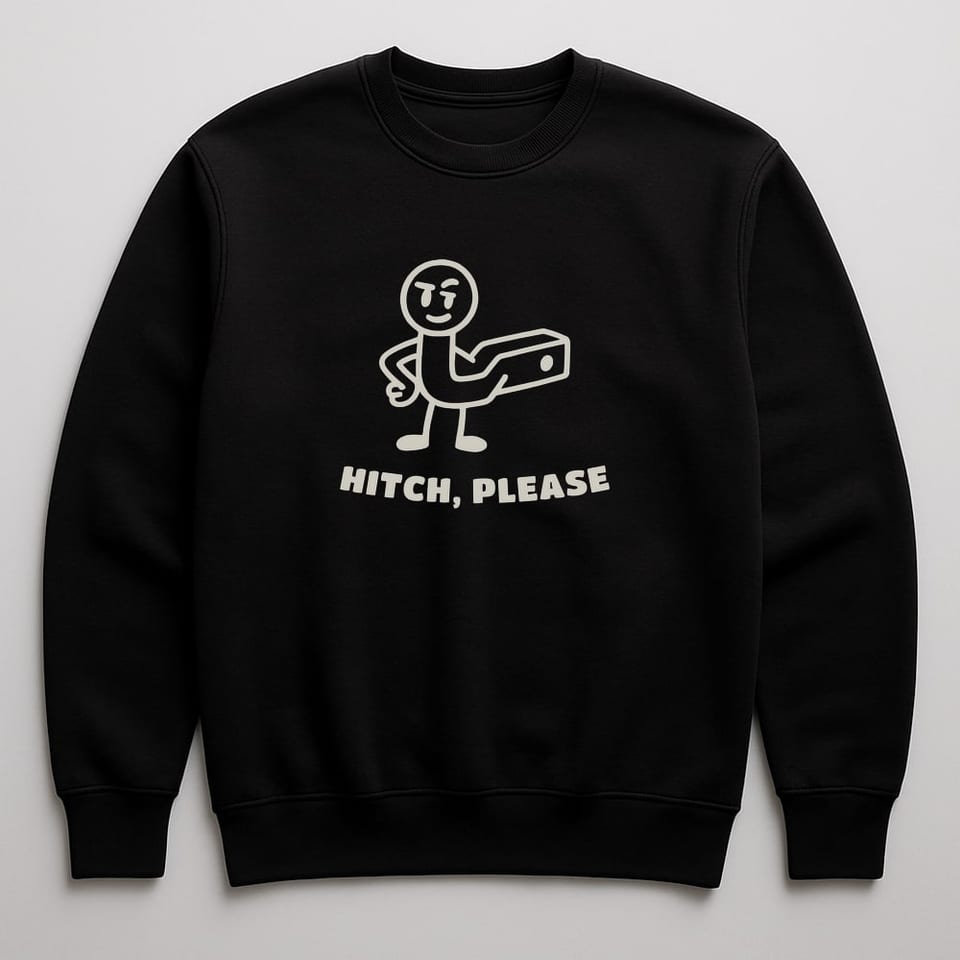 Hitch, Please sweatshirt, Black