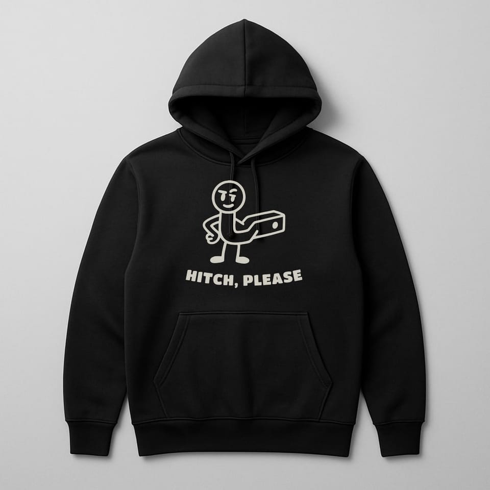 Hitch, Please hoodie, Black